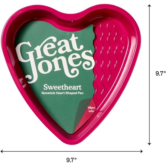 Sweetheart Heart Shaped Cake Pan Nonstick Pink 9.7 Inch Oven Safe Durable - Picture 2 of 7